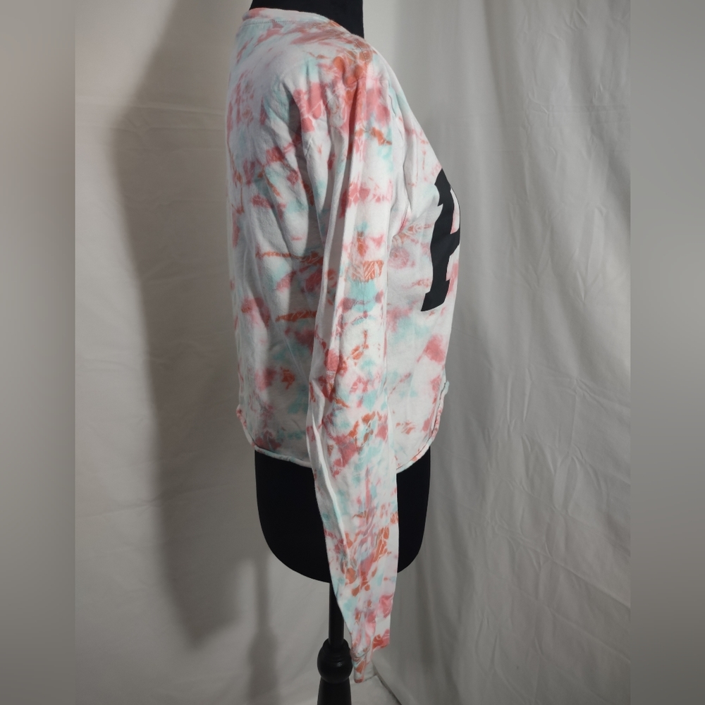 VICTORIA'S SECRET PINK Women's Long Sleeve Tie Dyed Cropped Top Size XS - Picture 3 of 6